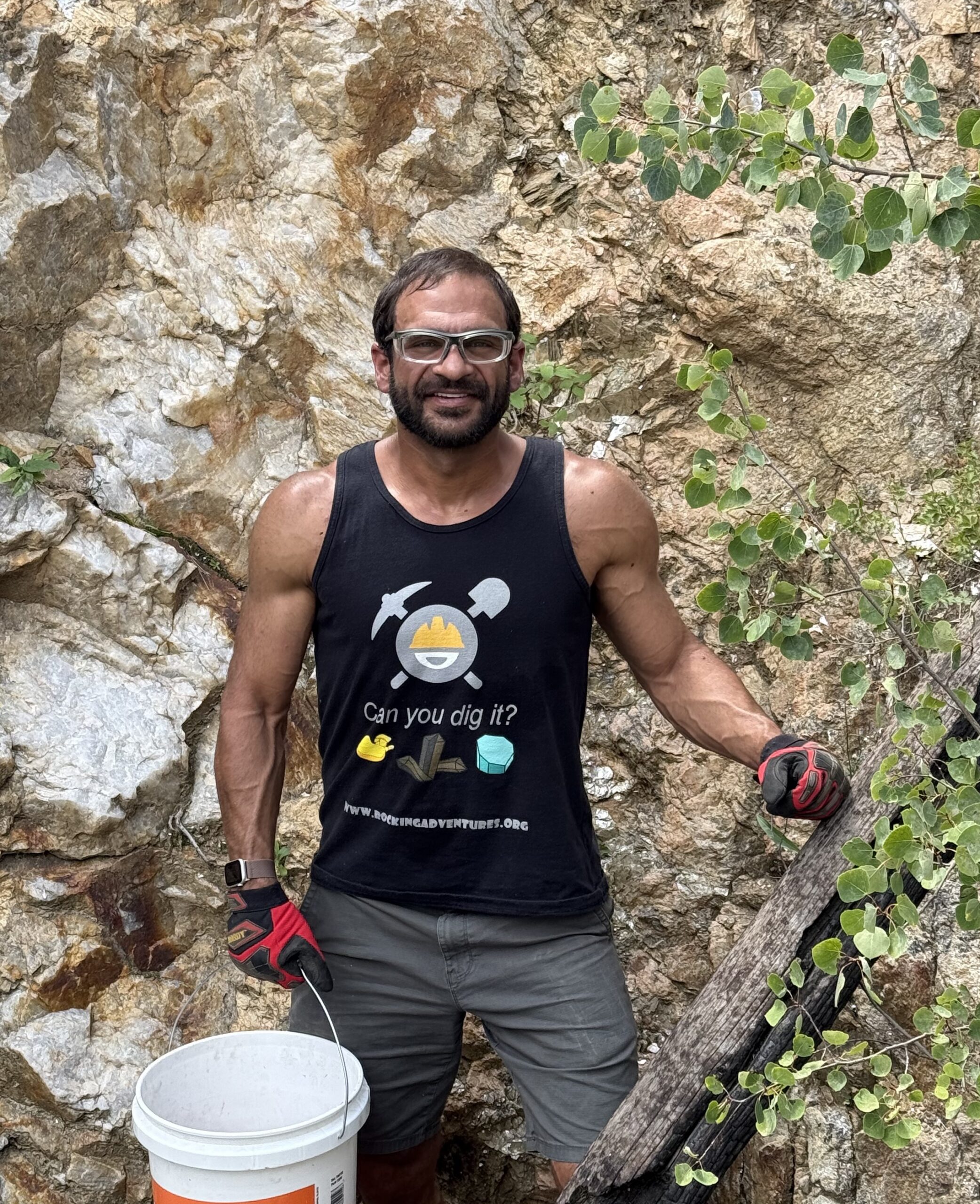 Mr. Rockman at a rocky Colorado prospecting site